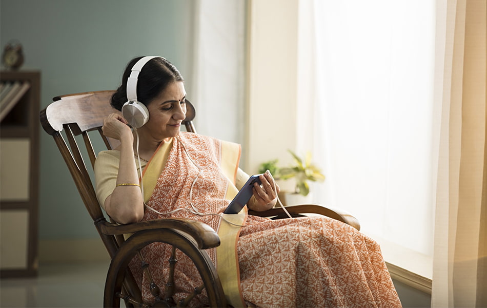 Lady with phone in hand