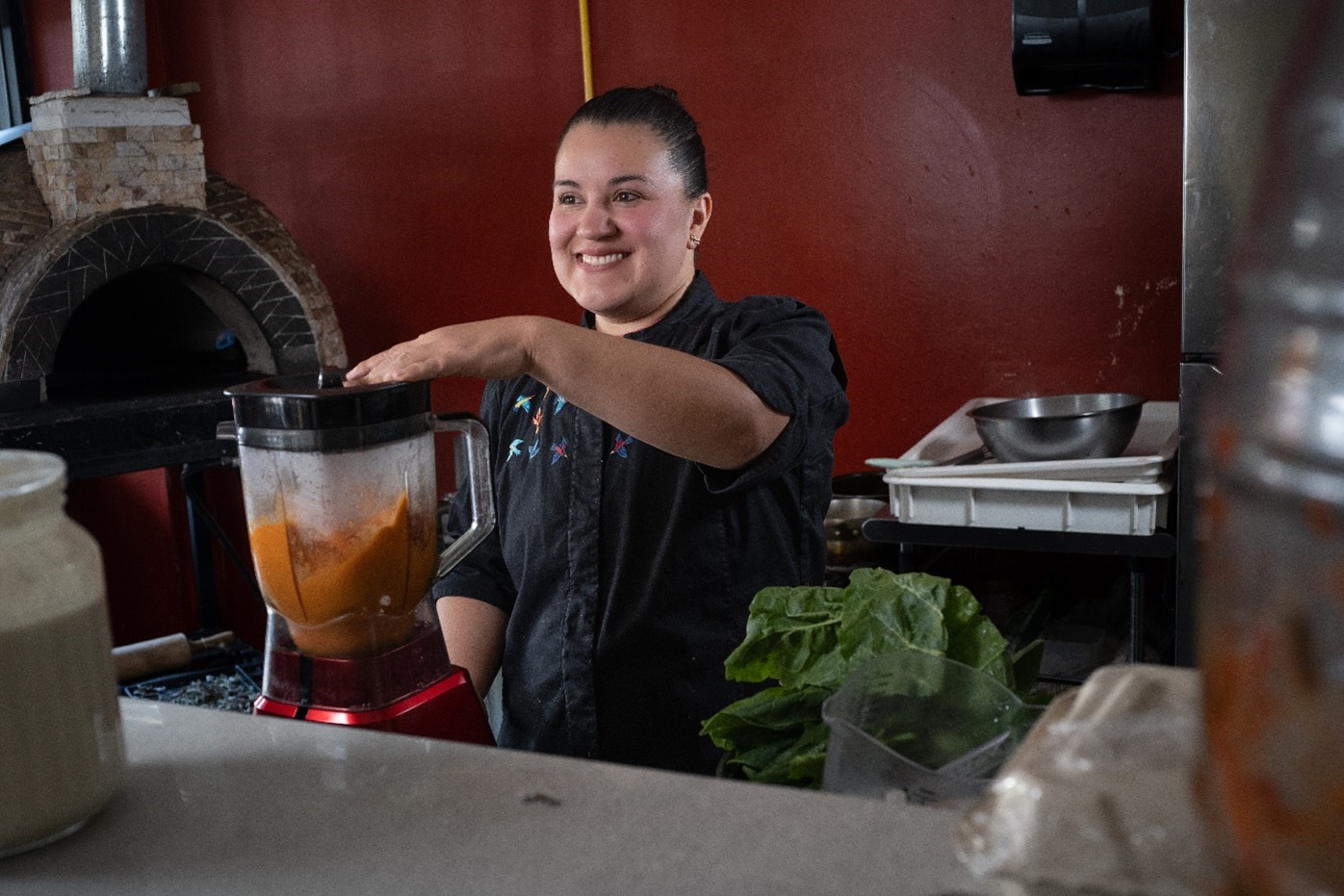 Woman with diabetes, cooking