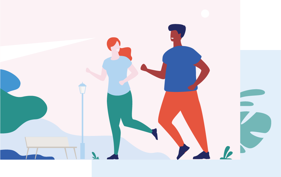 two people out on a run